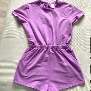 Smash and Tess Backyard Shorty Romper in Lovely Lavender